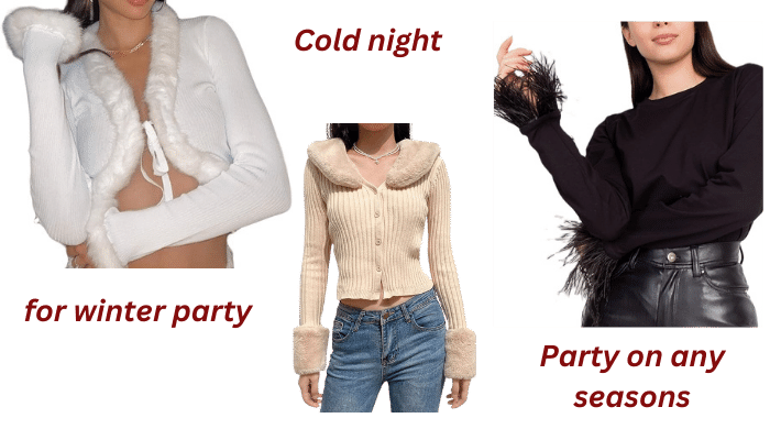 long sleeve shirts with fur cuffs for any seasons